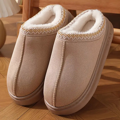 Winter Lace Fashion Cotton Slippers For Men And Women