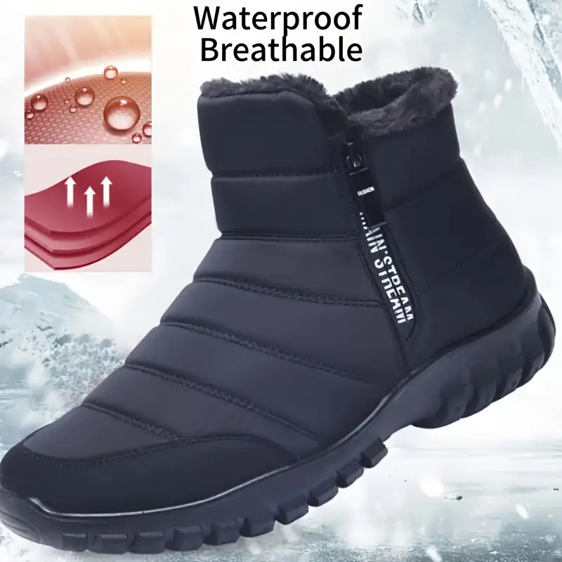 Men's thick warm snow boots