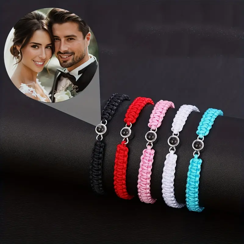 Customized color photo projection bracelet, a timeless photo gift for your girlfriend