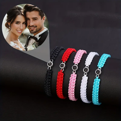 Customized color photo projection bracelet, a timeless photo gift for your girlfriend