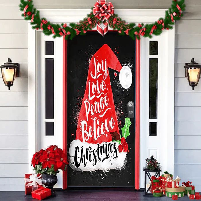 2024 Christmas Front Door Decoration+2 Set