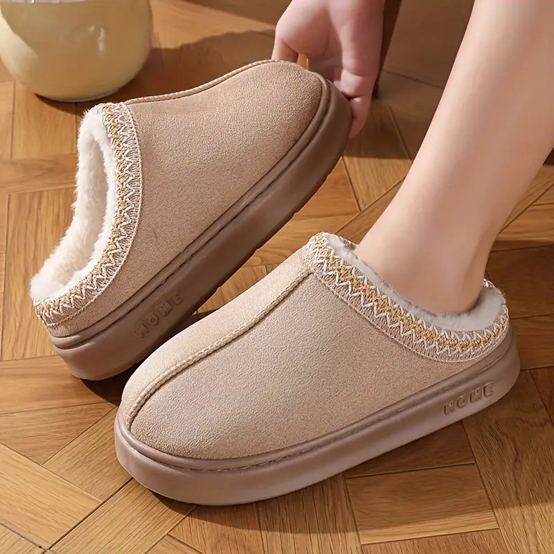 Winter Lace Fashion Cotton Slippers For Men And Women