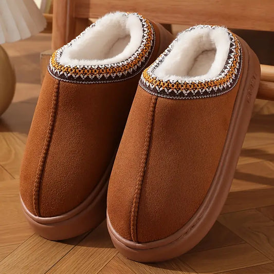 Winter Lace Fashion Cotton Slippers For Men And Women