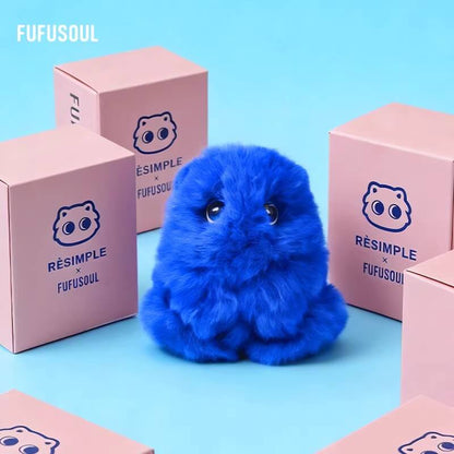 【ENTP】FUFUSOUL × RESIMPLE Co-branded Series-Real Fur Series -Bling Blue