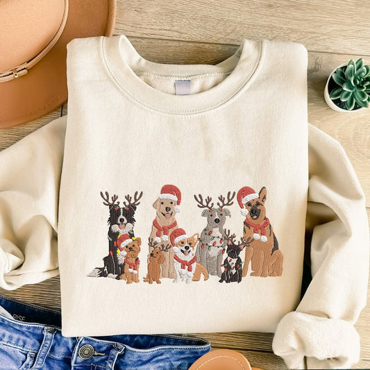 Embroidered Family Dog Christmas Pet Hoodie