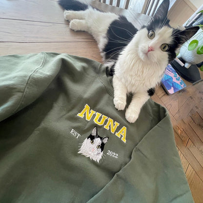 Custom Embroidered Pet From Your Photo hoodie